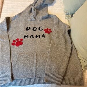 Lou & Grey Gray Sweater with Red Accents